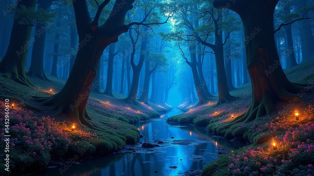 Fototapeta premium Radiant Woodland Wonderland