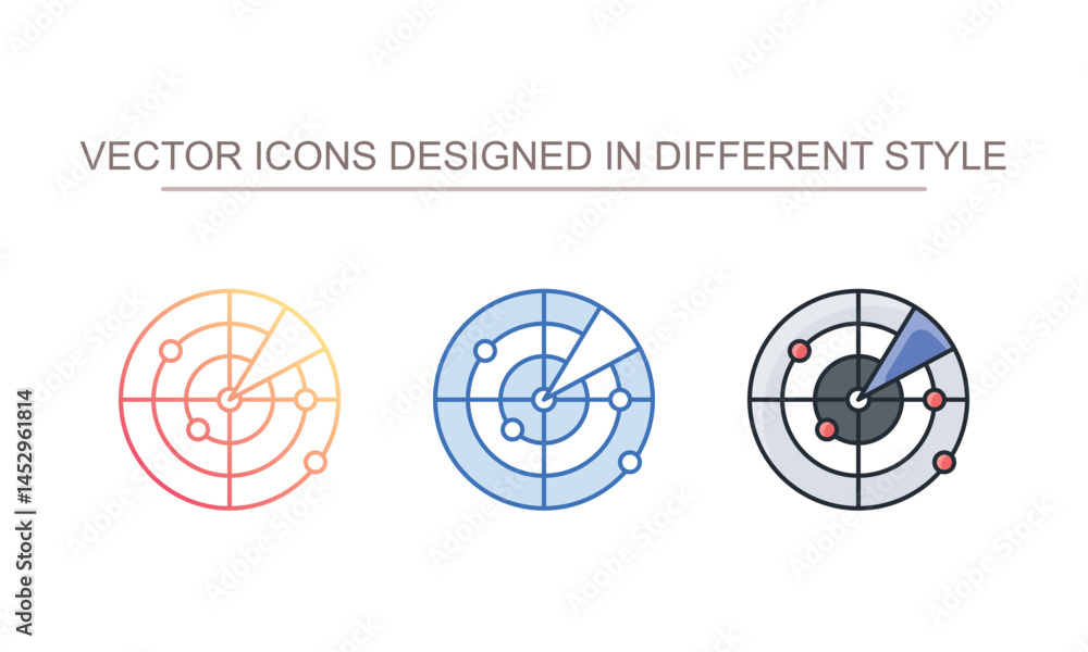 Radar icon design with white background stock illustration Radar icon design with white background stock illustration
