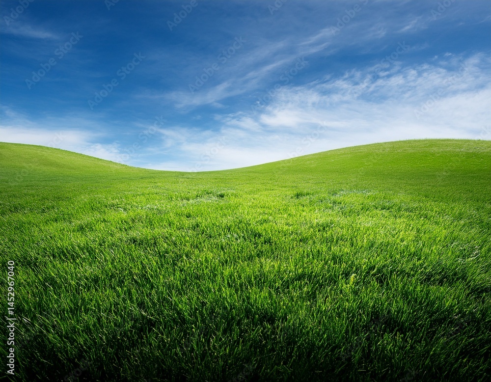 Fototapeta premium green grass field isolated