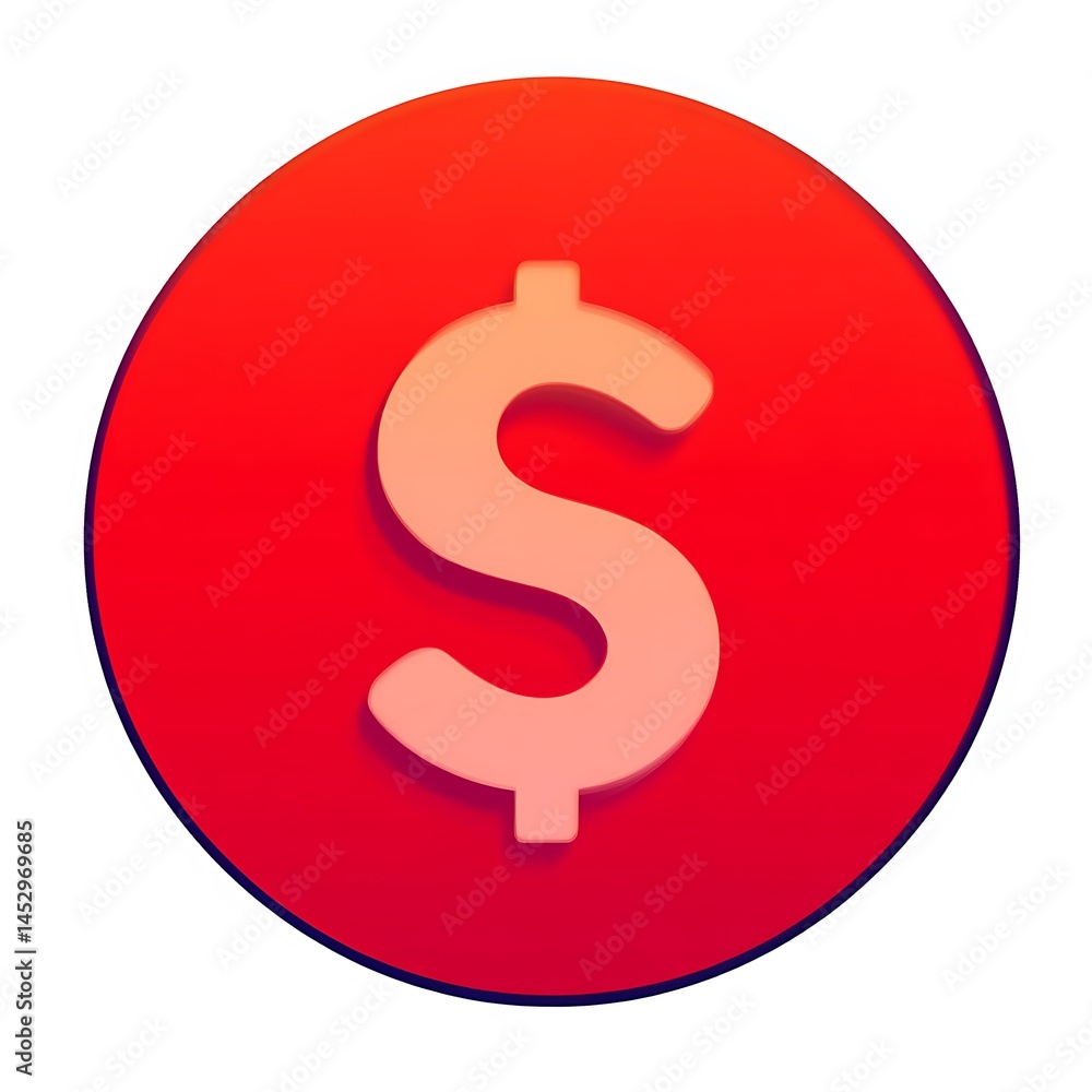 A Simple Graphic Depicting a Dollar Sign within a Red Circle A Simple Graphic Depicting a Dollar Sign within a Red Circle