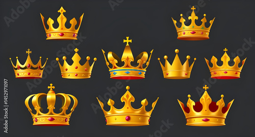 golden crown vector