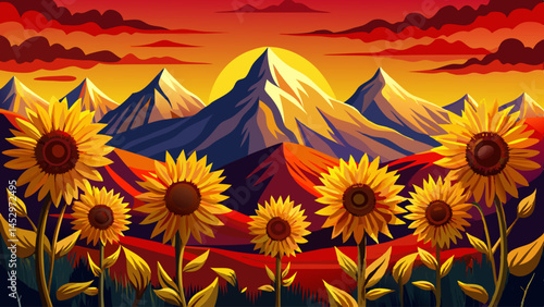 Bright blooms reach where eagles fly,
Beneath red rocks and painted sky.
Sun-kissed fields and mountains tall,
A peaceful world that welcomes all.