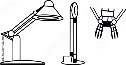 A x ray Machine Art Silhouette Vector ,vector illustration of a lamp