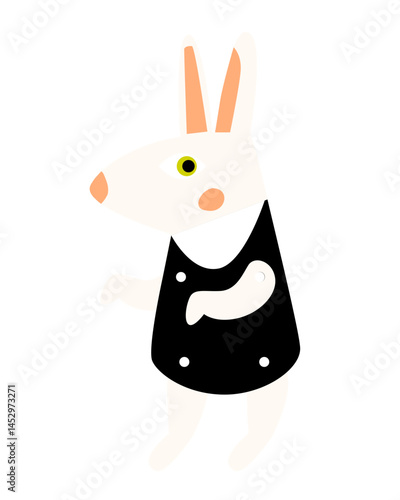 Rabbit Puppet svg cut file for Cricut, Silhouette and other cutting machine. Paper Ddoll svg