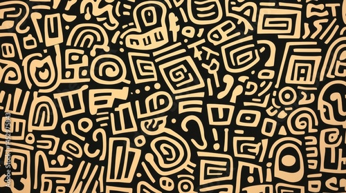 Wallpaper Mural Abstract Geometric Pattern with Intricate Lines and Figures Torontodigital.ca