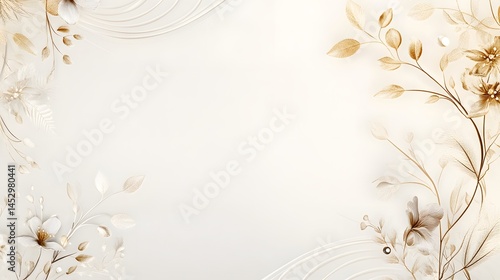 Elegant Housewarming Party Invitation Card Design Featuring a Decorative Pattern on the Right with Spacious Left Side for Custom Text