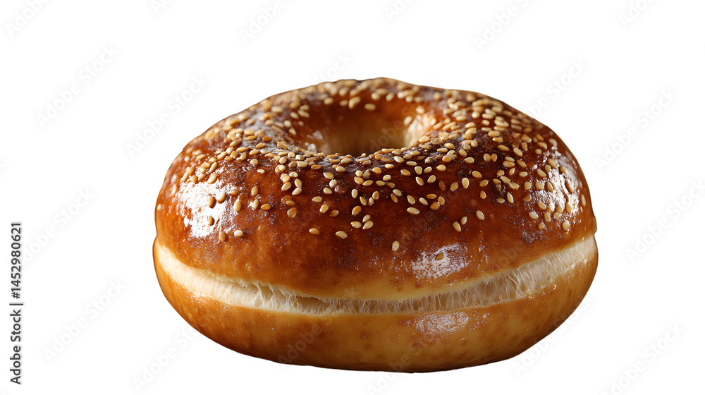 Freshly Baked Sesame Bagel with Golden Crust and Crunchy Texture Ideal for Breakfast or Snack Freshly Baked Sesame Bagel with Golden Crust and Crunchy Texture Ideal for Breakfast or Snack