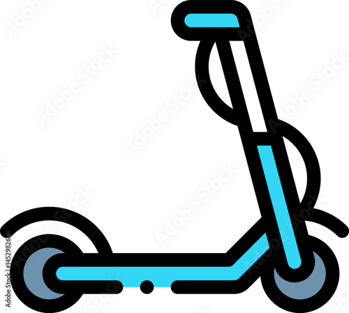 kick scooter illustration on a white background     
