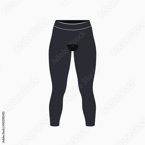 high waist black leggings with white stripe