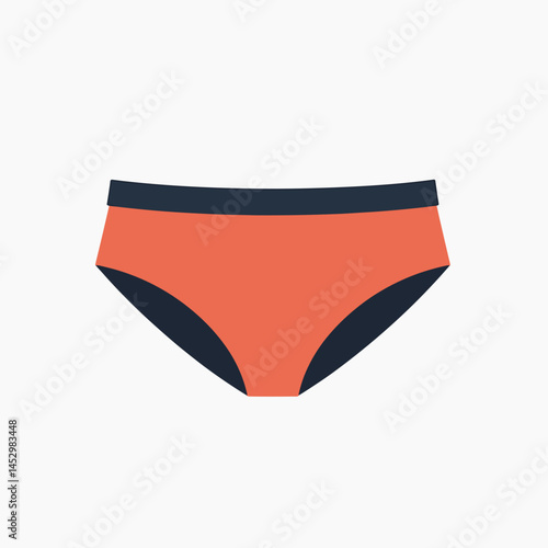 vibrant orange and blue swimsuit bottoms