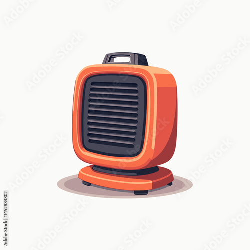 vibrant orange heater with black base  portable electric space heater
