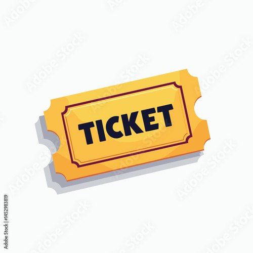 ticket icon  yellow with black text  digital ticketing system