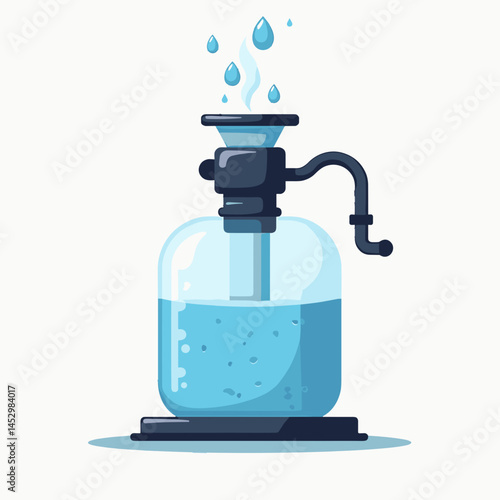 blue alchemists elixir with steam
