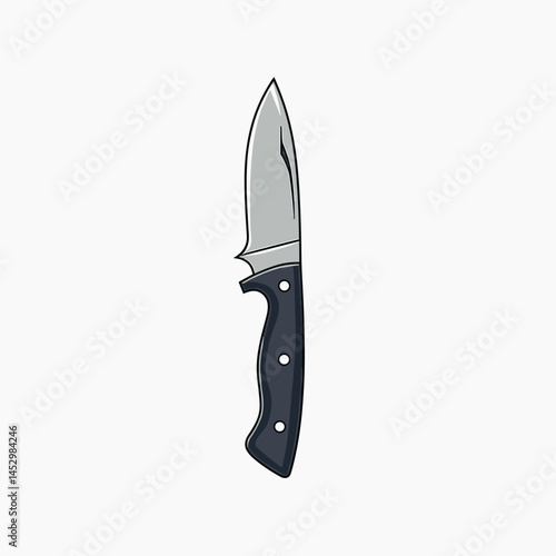 black and silver knife with wooden handle