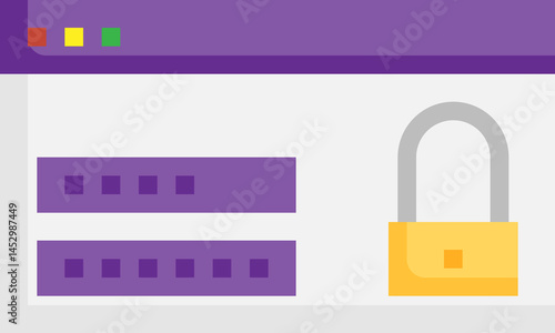 lock illustration on a white background     
