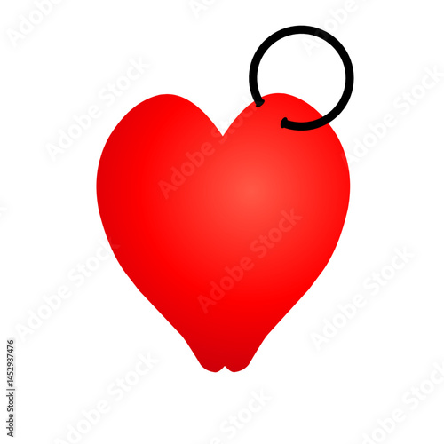 Radiant red heart against a black backdrop, symbol of love and affection