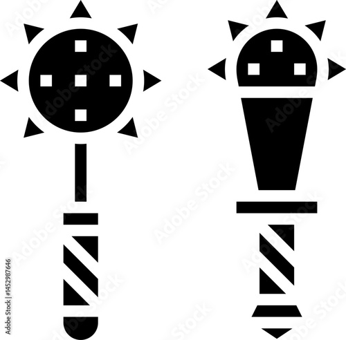 mace illustration on a white background     