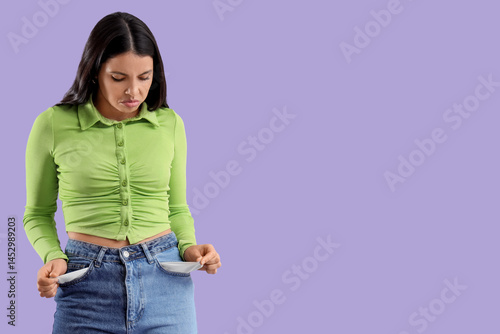 Upset young woman with empt...
