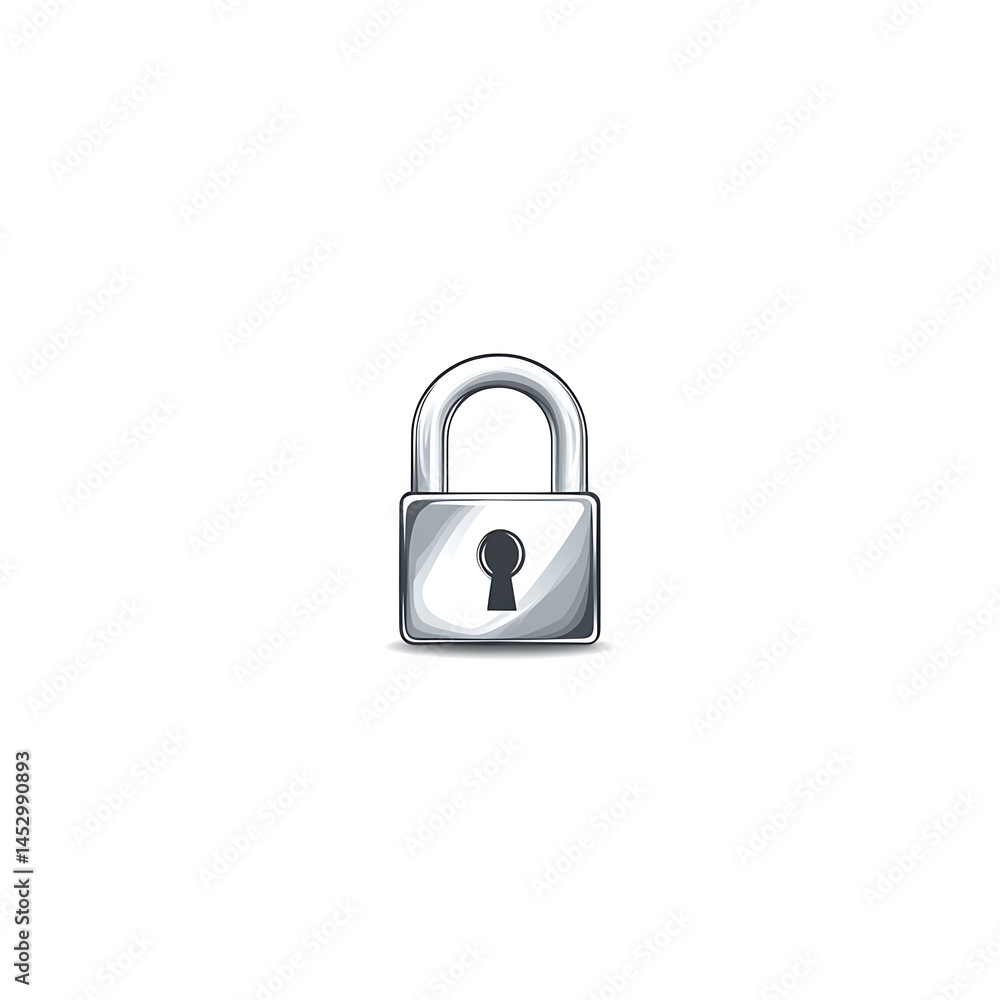 A Shiny Metallic Lock Illustrates Security and Protection Clearly A Shiny Metallic Lock Illustrates Security and Protection Clearly