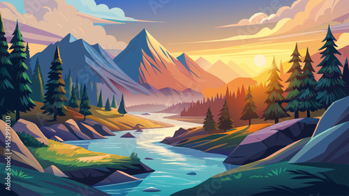 mountain river among the forest. wonderful nature scenery on a misty sunrise in springtime. waters of a rapid flow in morning light. estuary of tereblya and ozeryanka rivers