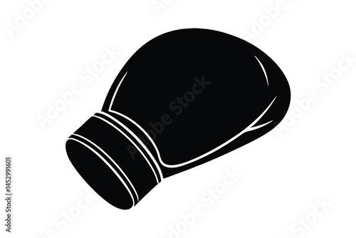 boxing glove vector silhouette on white