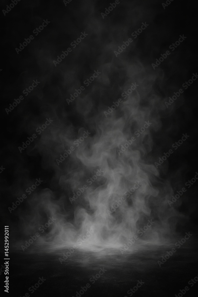 Fototapeta premium Dark Smoky Background Creates an Atmospheric Setting for Artistic Displays and Creative Projects