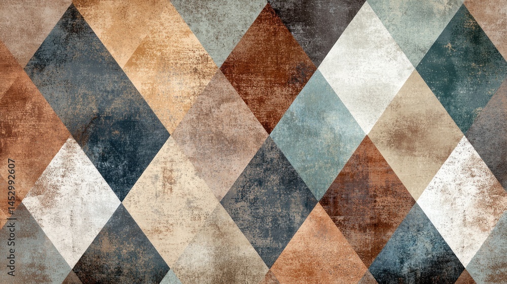 Fototapeta premium Abstract geometric diamond pattern background