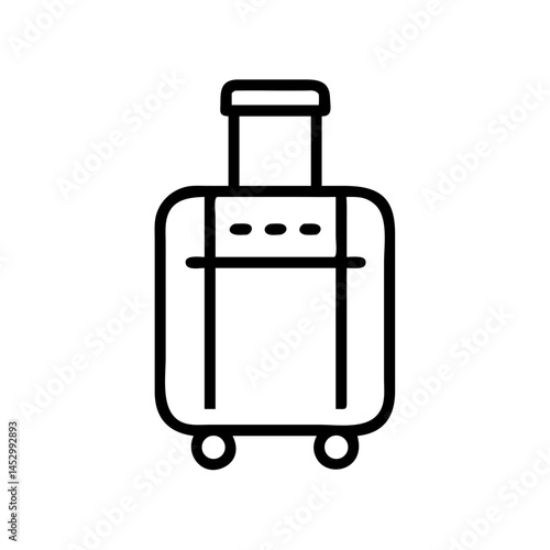 Simple black suitcase illustration   