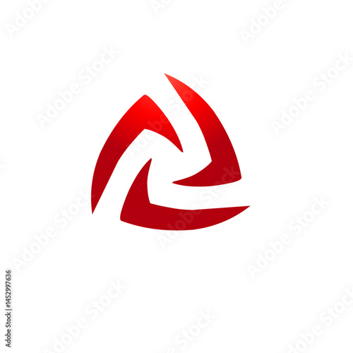Free Download Abstract geometric triangular form in shades of red on a solid black backdrop - GFXLoad