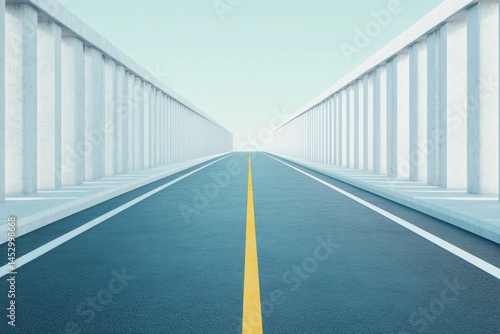 Wallpaper Mural Minimalist Road Between Columns Leading to Horizon in Soft Light Torontodigital.ca