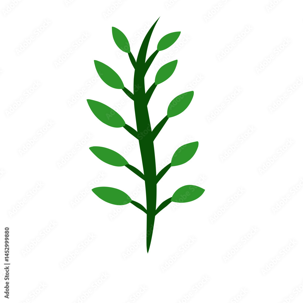 Stylized verdant sprout illustration with a minimal artistic representation Stylized verdant sprout illustration with a minimal artistic representation
