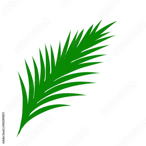 Vibrant green foliage silhouette against deep black void evoking tropical flair