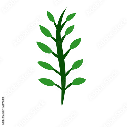Stylized verdant sprout illustration with a minimal artistic representation