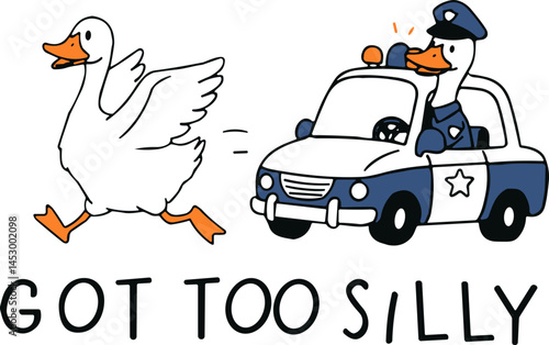 Silly goose on the loose SVG, Silly goose svg,Funny Goose, goose SVG
