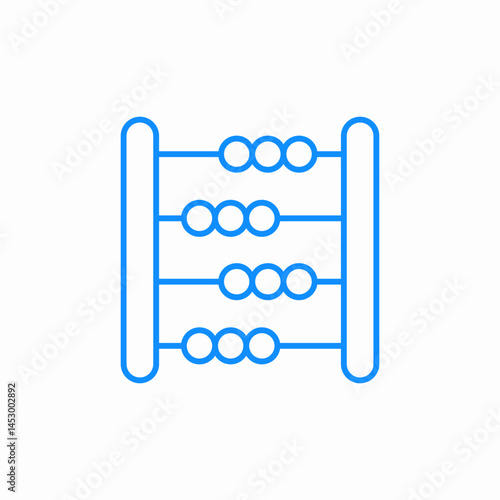abacus calculate icon sign vector