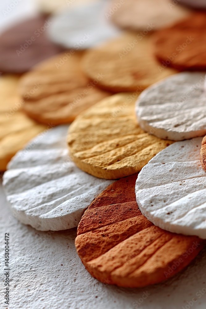 Close-up of Various Colorful Natural Rocks with Textured Surface on White Background Close-up of Various Colorful Natural Rocks with Textured Surface on White Background