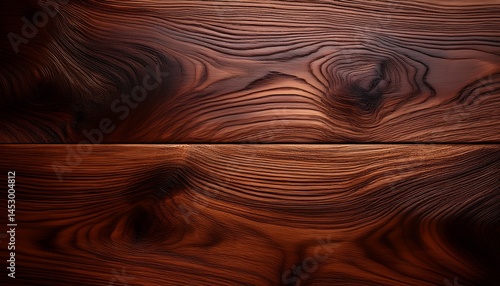 black walnut wood texture from two boards oil finished