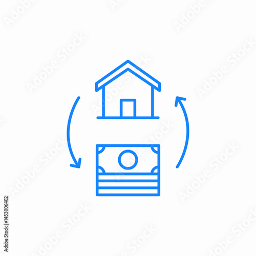 house sale icon sign vector