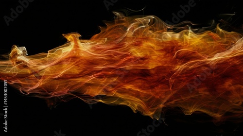 Realistic isolated fire effect for decoration and covering on black background. Concept of particles , sparkles, flame and light on white background