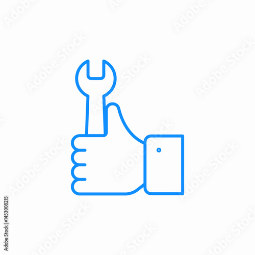 repair hand tool icon sign vector
