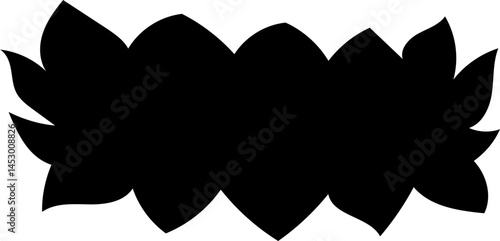 Temple Decoration Silhouette Element for Thai Buddhist Ornament Design
