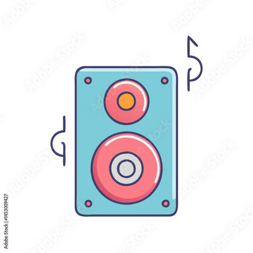 Speaker music sound audio system entertainment loud stereo bass treble frequency volume note melody