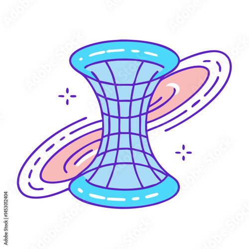 Wormhole illustration space time travel concept astrophysics science fiction universe cosmos