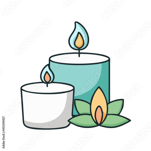 Spa candles relaxation aromatherapy wellness beauty light flame wax zen meditation peacefulness still life