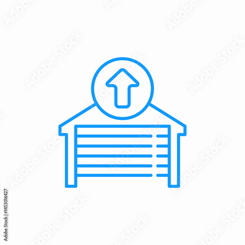 garage opening icon sign vector
