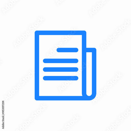 paper document list icon sign vector