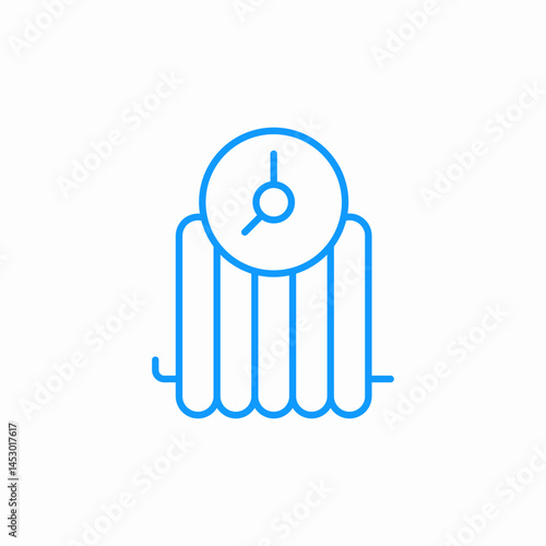 radiator timer icon sign vector