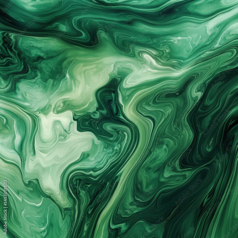 Obraz premium Green Abstract Swirl