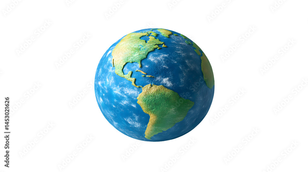 Globe with Detailed Continents and Oceans Perfect for Educational and Environmental Themes Globe with Detailed Continents and Oceans Perfect for Educational and Environmental Themes