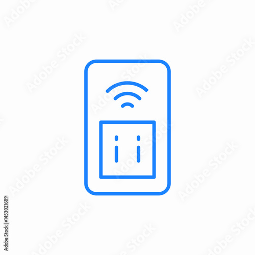 wifi plug outlet icon sign vector